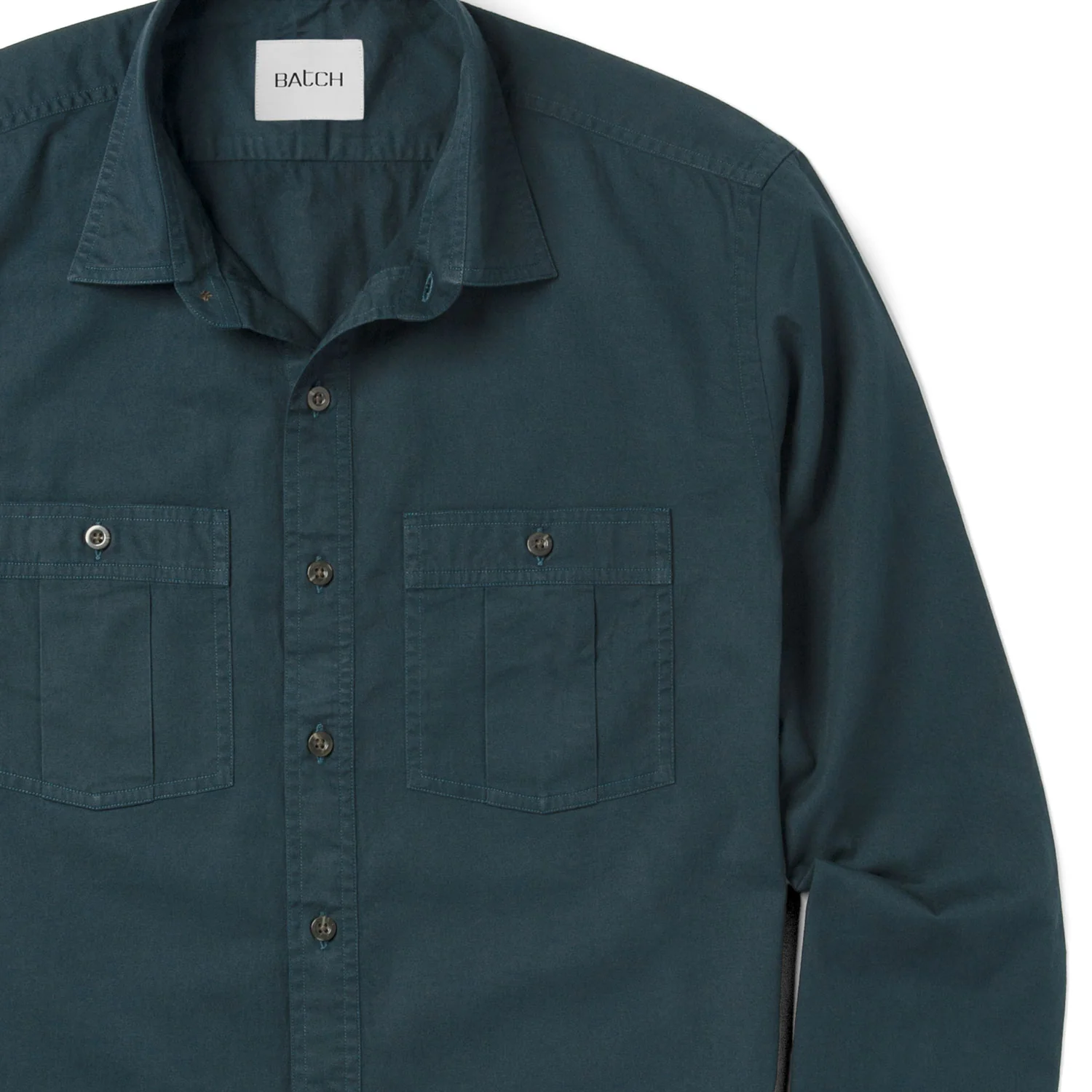 Craftsman Utility Shirt – Bottle Green Cotton Twill - Image 3