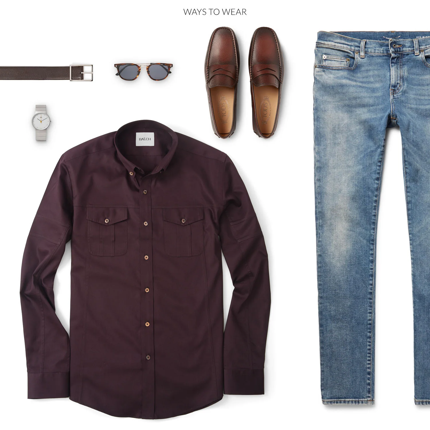 Editor Shirt – Dark Burgundy Stretch Poplin - Image 6